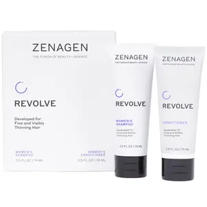 Zenagen Revolve Women's Travel Kit - Developed for Fine and Visibly Thinning Hair, Cleansing Formula