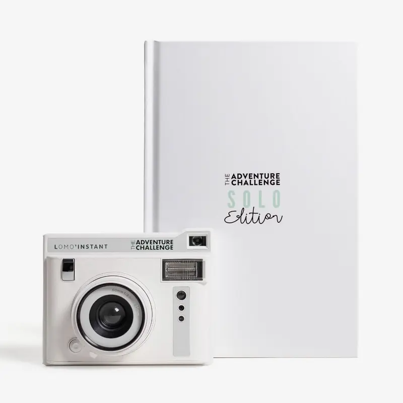Solo Compact Portable Instant Camera Bundle Kit - Picture Capture Camera with 30 Scratch-Off Adventure Challenges, Memory Keeping, Self-Discovery, Time-Money Guide, for All Ages (Film Not Included)