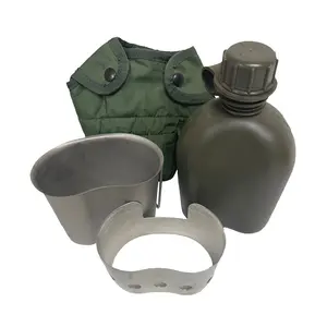 Canteen Cup Stand, Canteen Cup, Canteen and Canteen Cover Combo Military Issue - New Drinkware Plastic