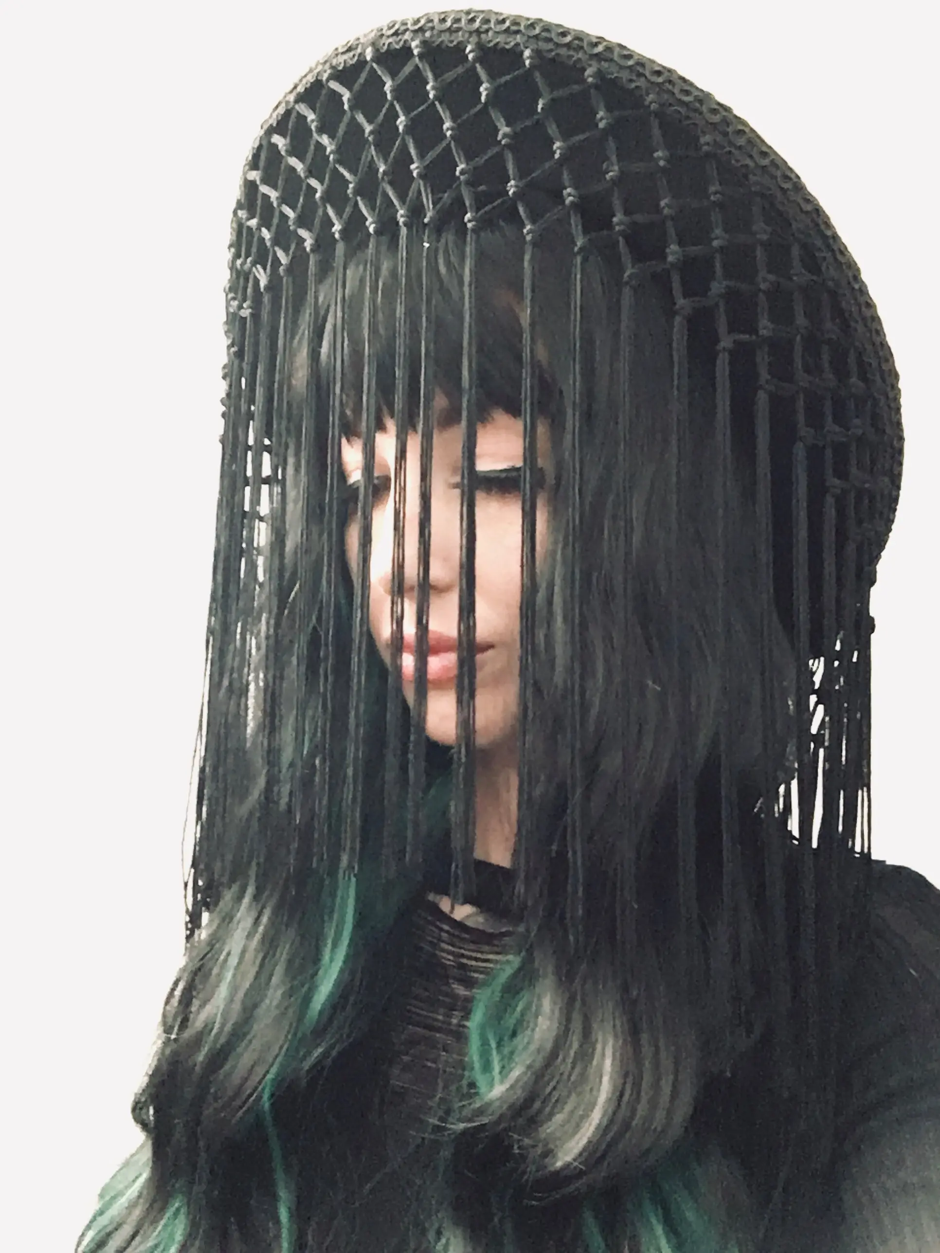 Falling Tassel Vegan Felt Mourning Hat
