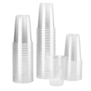 [300-2,500 pcs] Karat PET Disposable Plastic Cold Cups, 3/7/8/9/10/12/16/20/24/32oz