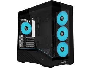 Lian Li VECTOR V100 MINI Micro Form Factor Compact PC Case, Pre-install 4 x 120mm ARGB PWM Fans, Panoramic Tempered Glass, Support Backet-Connect Micro-ATX, 415mm GPU, 360mm Radiator - Black(V100RMIX)