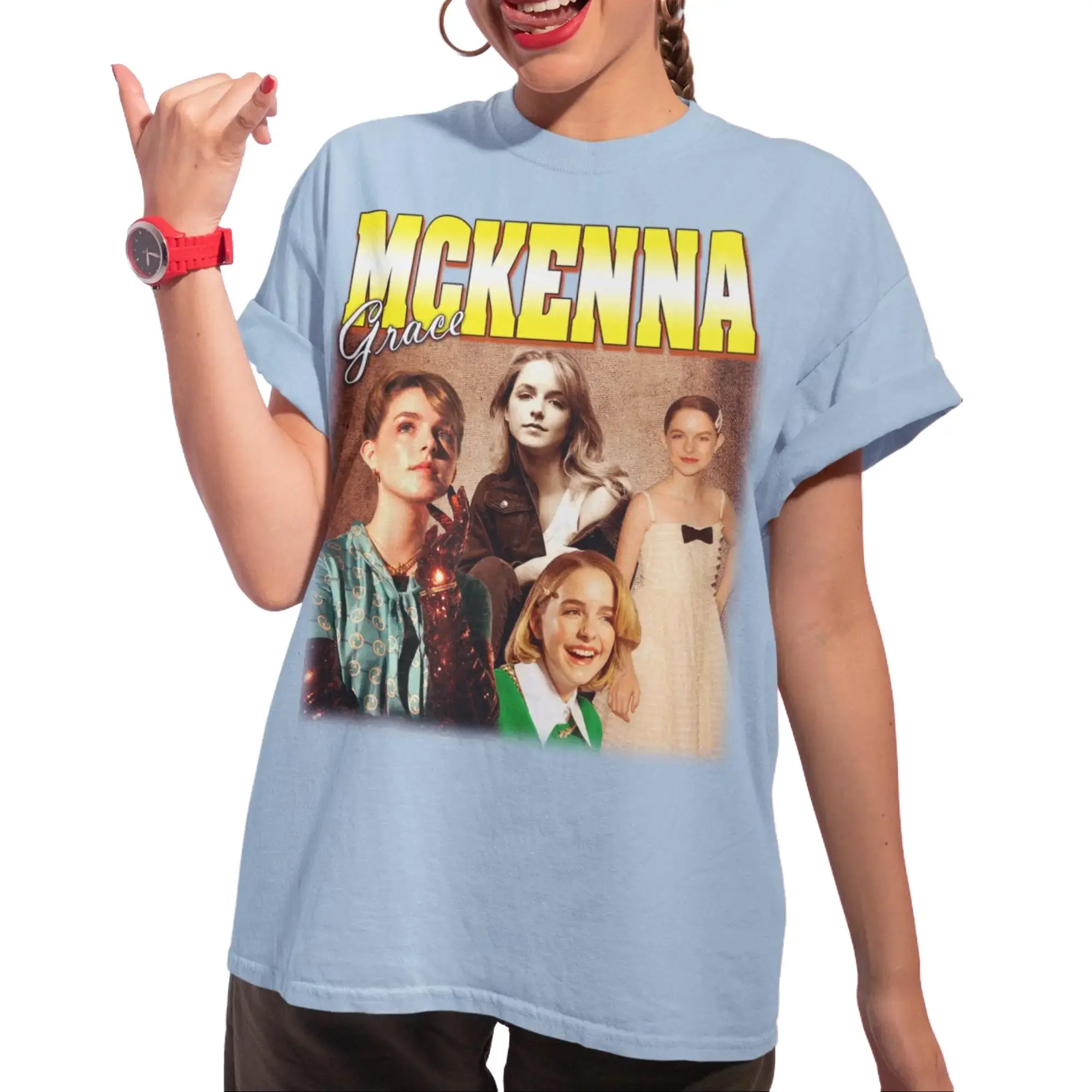 Vintage Mckenna Grace Shirt, Retro Celebrity Graphic Tee Cotton Fit