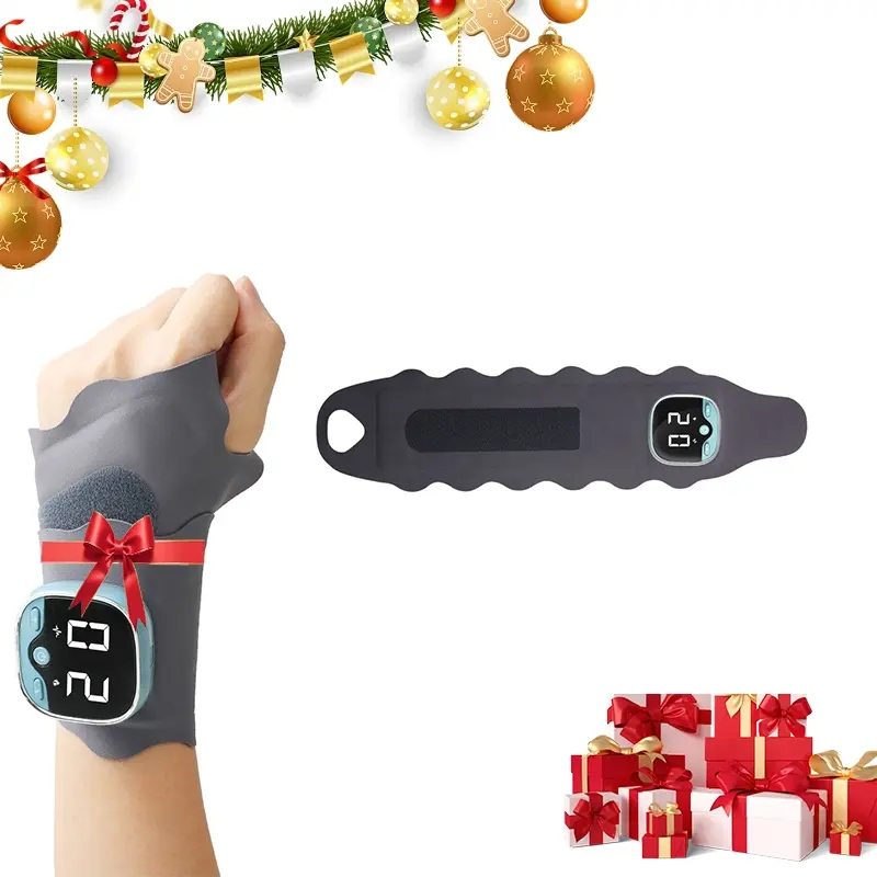 2026 New Explosive Product: Intelligent Adjustable Relaxing Hand Bracelet Massage Instrument, Wrist Hot Compression Tendon Sheath, Full Wrist Electric Massage Device, Essential for Home Use, Suitable for Festival Gifts, USB Rechargeable Massagers