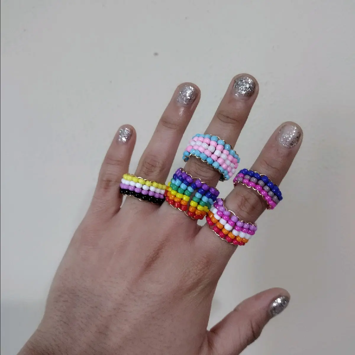 braided prode rings, LGBTQ jewelry rings, show your pride rings
