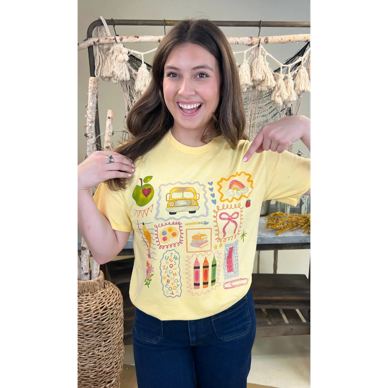Tees2urdoor Women's Teacher Graphic T-Shirt, Cute Soft 100% Cotton Top, Casual Shortsleeve Breathable Fashion Apparel