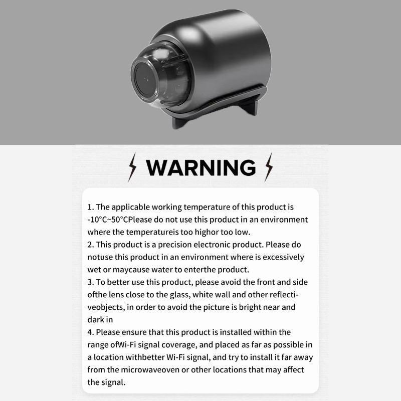 Wireless Indoor Hidden Spy Camera with Night Vision – Mini Security Cam for Baby, Pet, and Home Monitoring, Works with Smartphones and Tablets – Ideal Holiday Gift