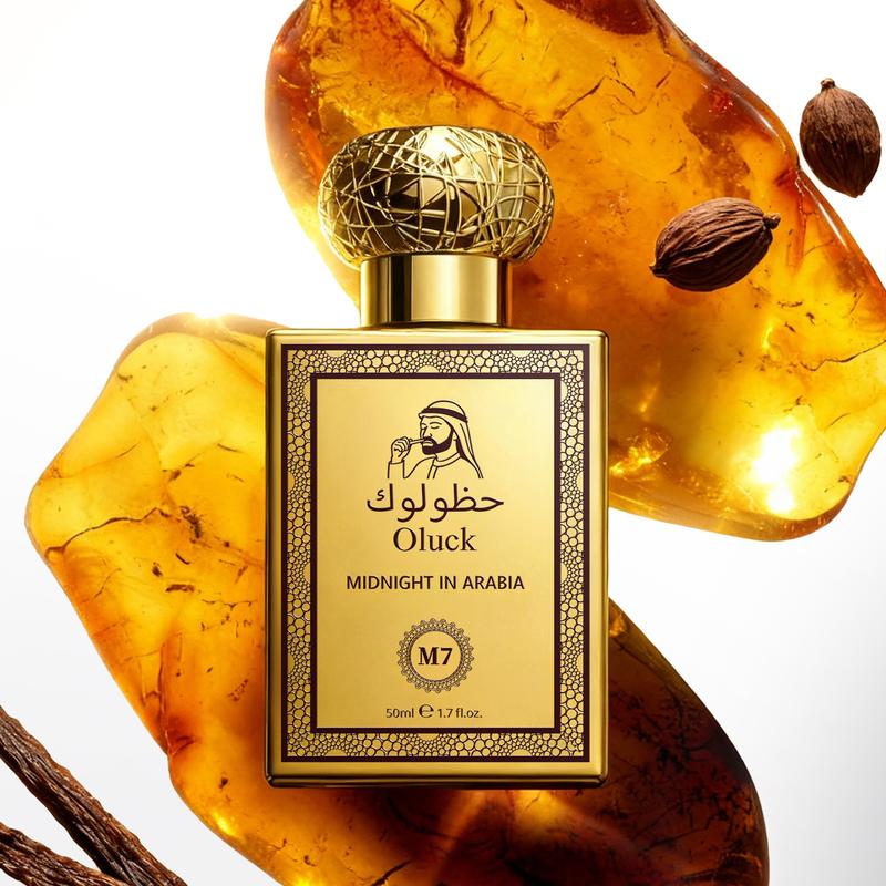 Oluck Perfume M7 (Midnight in Arabia) Cologne for Women & Men, Lemon Pineapple Nutmeg Cedarwood Vanilla Notes, Middle Eastern Fragrance