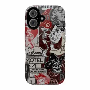 Vintage Western Cowboy Motel Phone Case Themed Phone Case Premium Matte Texture, Protection, Shockproof, Anti-Drop, Anti-Fingerprint For IPhone 17-12, Pro Max, Pro Plus, and Samsung S25-22 Protection Safety