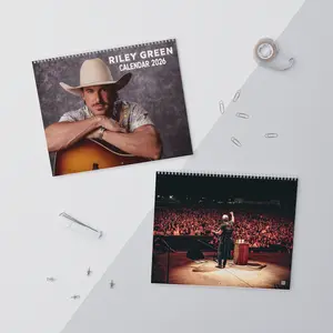 R1leyGreen Country Wall Calendar 2026, Country Music Calendar Planer, New Year Gift, Home Decor