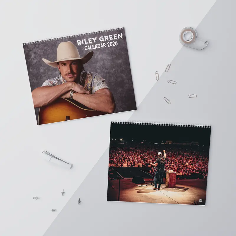 R1leyGreen Country Wall Calendar 2026, Country Music Calendar Planer, New Year Gift, Home Decor
