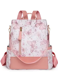 Women's Fashion Butterfly Pattern Backpack, Casual Lightweight Student School Bag, Trendy Versatile Backpack for Travel & Daily Use, Cute Backpack
