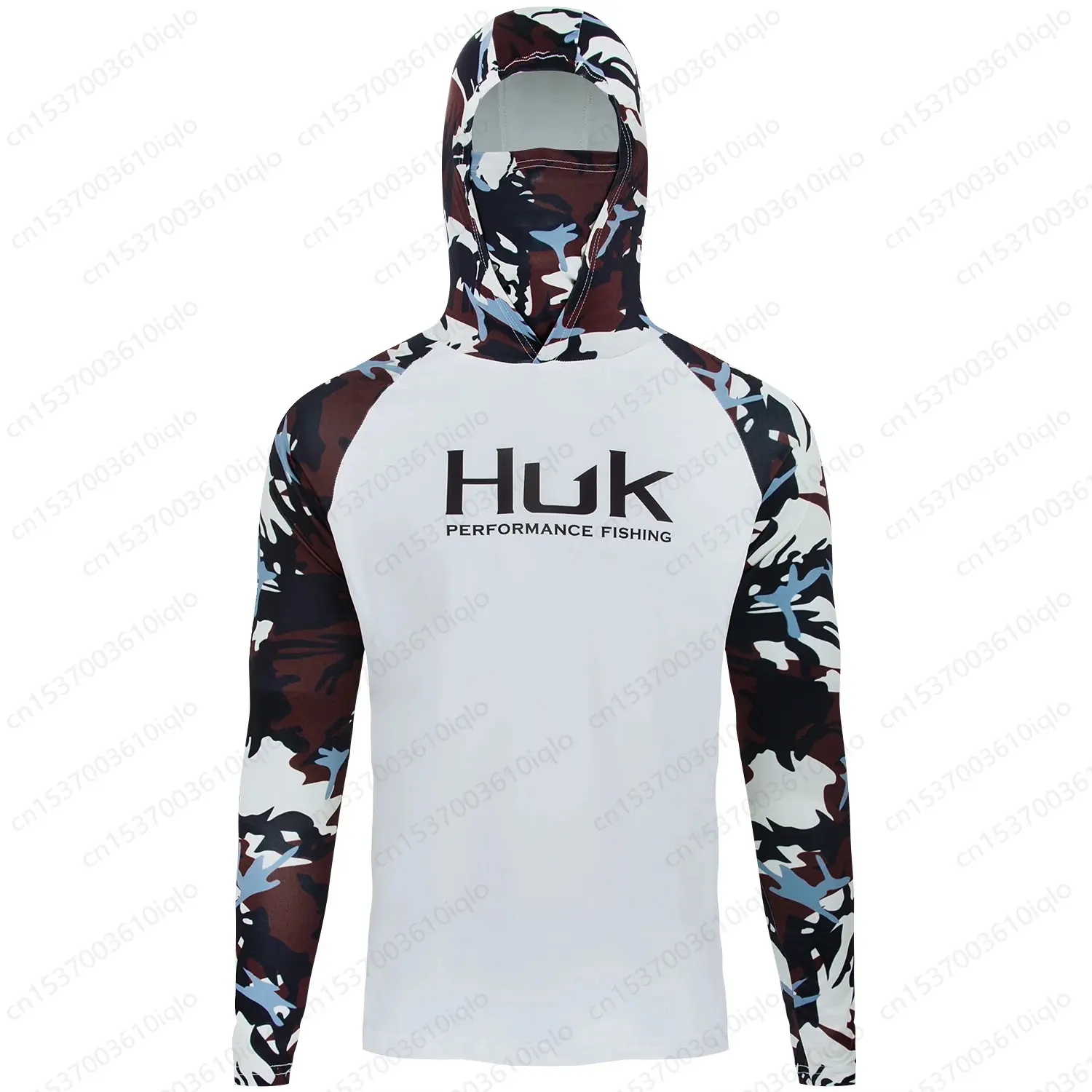 Men Hood  long sleeve Fishing clothing fishing t shirt uv protection  Fishing Apparel