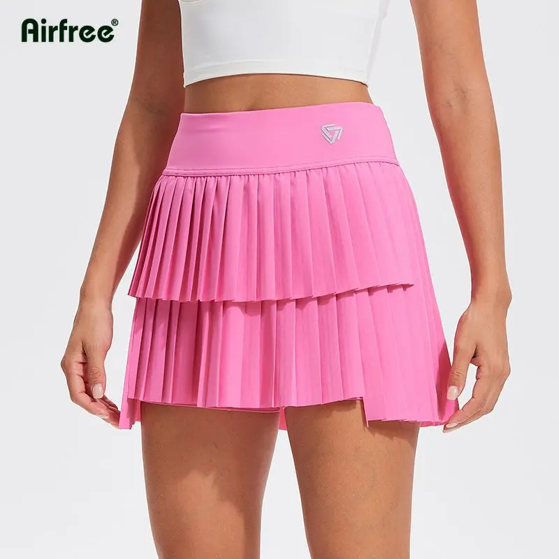 Women’s Pleated Tennis Skirts with Built-in Shorts & Pockets – Lightweight, Flowy, High-Waist Athletic Skorts for Golf, Cheerleading, Sports & Christmas Gifts