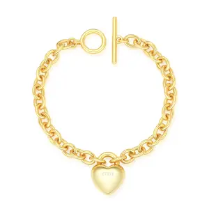 HEART PADLOCK  CHAIN BRACELET
