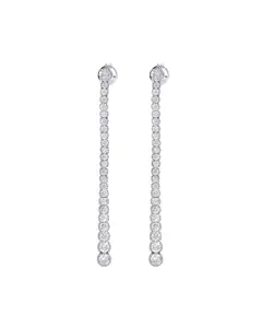 GRADUATED ROUND BEZEL EARRINGS