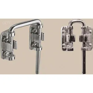 Sliding Door Loop Lock Secure Fastener, 1-1/8 in Chrome & Nickel Finish, Heavy Duty Patio Door Lock, Reusable Durable Metal Lock, Adjustable Sliding Glass Door Security, Rust-Resistant Hardware