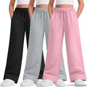 Teen Girls Sweatpants Wide Leg Drawstring Elastic Waist Pants Straight Leg Athletic Trousers with PocketsCCMasterMarkToolsPulseTrail5XXALUE BAZAAR11