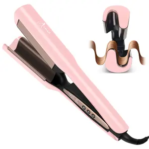 Aima Beauty 1 inch Deep Wave,Hair Crimper for Effortless Beach Waves ,2  Barrel Hair Waver with Adjustable Heat,Dual Voltage & Smart Timer, Hair Styling Tools for Women Female Gift
