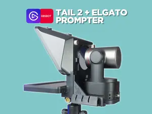 OBSBOT Tail 2 Mount for Elgato Prompter | Cable Management & Custom Thumbscrews