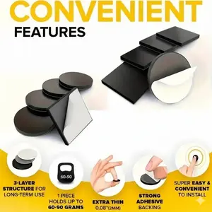 Self-Adhesive Flexible Magnetic Tiles, Strong Back Adhesive Magnets, Multifunctional Magnet, Photo Display, Office Organization Tool, Whiteboard Blackboard Suitable