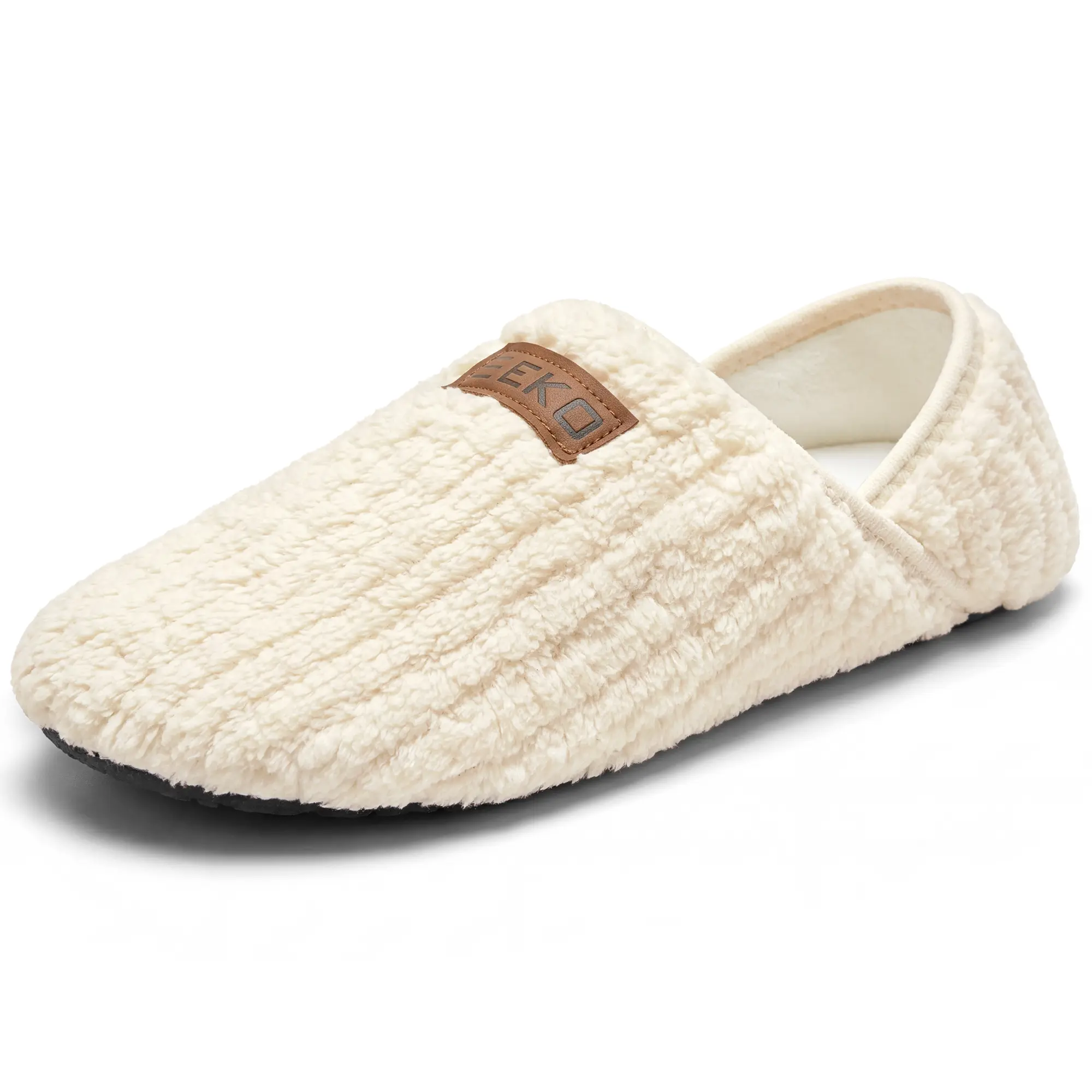BLISSFUL STEP Women's Men's Slippers with Rubber Sole Soft Lightweight House Slipper Socks Around House Shoes