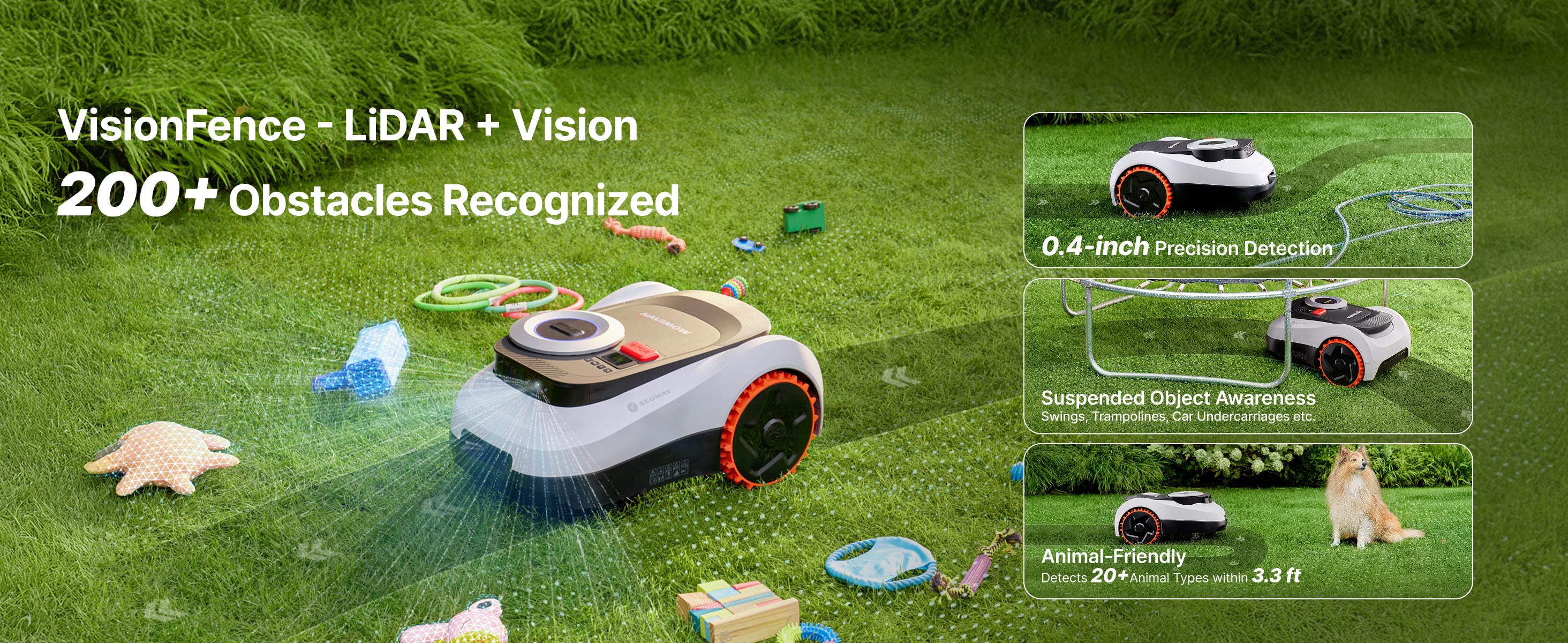 Segway Navimow i215 LiDAR Robot Lawn Mower, Wire Free Robotic Lawn Mower for 0.37 Acre, LiDAR & Vision Dual Fusion, Auto Mapping, Off-Road Wheels for 45% Slopes, Quiet 59 dB(A) Mowing zero  turn  mower summervibes