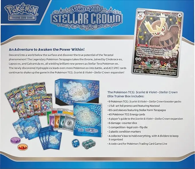 Pokmon TCG: Scarlet & VioletStellar Crown Elite Trainer Box - TikTok Shop Pokmon TCG: Scarlet & VioletStellar Crown Elite Trainer Box - TikTok Shop