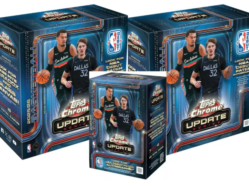 Break #082 on 8/16/26 @ 9:00 EST - Pick Your Team (PYT): 3 Boxes (2 Mega/1 Blaster) of 2025-26 Topps Chrome Update Basketball, Officially Licensed Topps NBA Cards