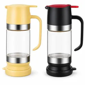 10oz Glass Honey Dispenser with Spout, No-Drip Leak-Free Design, Handle, Easy to Clean & Refill, Maintains Freshness, Kitchen Preserving Container for Maple Syrup Everyday Use