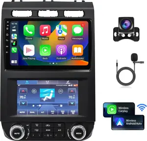 Radio for Ford F150 Car Radio 2015 2021 Radio with Carplay Android Auto Stereo Upgrade 4+64G GPS Navigation Dual Screen FM/AM SWC AHD Backup Camera