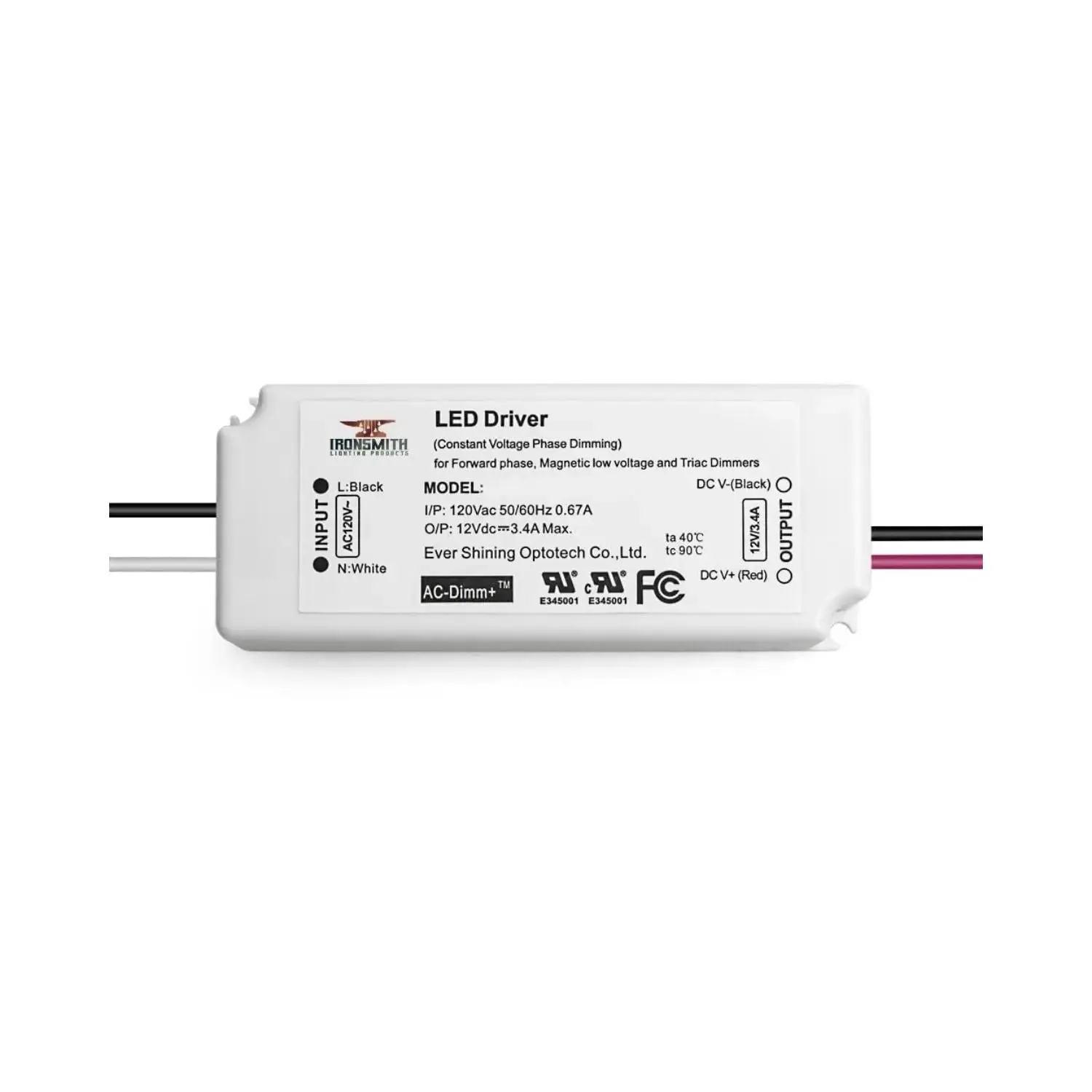 110-277V AC - 24V DC | 12W Constant Voltage LED Driver with 0-10V Dimming