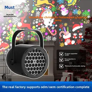 Christmas Projection Atmosphere Light Colorful Dynamic Snowflake Light LED Christmas Light Small Gift Atmosphere Light