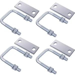 Leaf Spring Clamp Kit Fits Leaf Springs Up To 2.5” Wide, Locks Leaf Springs Together For Stabilizing, Provides Better Control of Axle Torque Pack of 4
