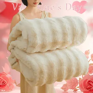 Solid Color Bubble Plush Blanket, 1 Count Soft Comfortable Throw Blanket, Bedding Supplies for Home Bedroom Office Travel