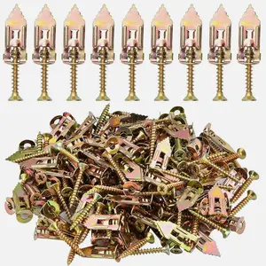 50x Drywall Self Drilling Anchors Screws Wall Anchor Expansion Hooks Heavy Duty