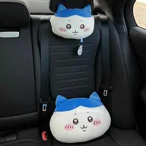 Kawaii Chiikawa Usagi Car Headrest Pillow Hachiware Cute Anime Huggable Plushies Throw Pillow Sofa Bed Home Decor Gift for Girl