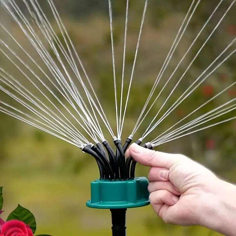 360 Degree Automatic Multi-head Watering Sprayer Nozzle, Garden Sprinkler Head, Sprayers in Lawn and Garden, Garden Lawn Sprinkler, Garden Accessories, Watering for Garden