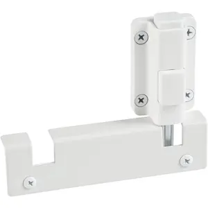Sliding Glass Door Foot Lock Kick Lock Keyless Patio Door Secondary Security Lock 2-Position Vent Lock Top or Bottom Rail Install Child Safety White