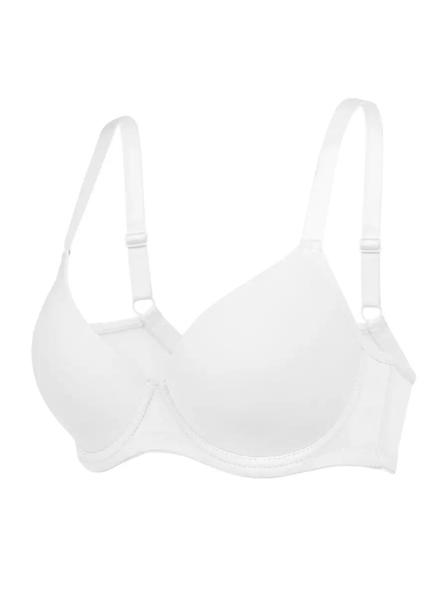 Women's Ultra-Soft Seamless Push-Up Bras - Full-Coverage Wire Bra Set with Multi-Color, Lift & Shape, Hand Washable, No Padding, Wire Bra Cups for T-Shirt Layering & Shaping | Elegant & Supportive T-Shirt Intimates, Seamless Design