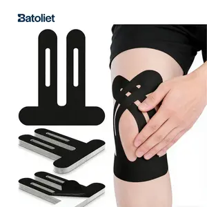 Pre-Cut Kinesiology Tape For Knees Athletic Tape For Knee Support, Stability, And Pain Relief Waterproof, High-Elasticity, Breathable, Hypoallergenic, And Latex-Free Available In Multiple Colors (Ideal For Training And Basketball)