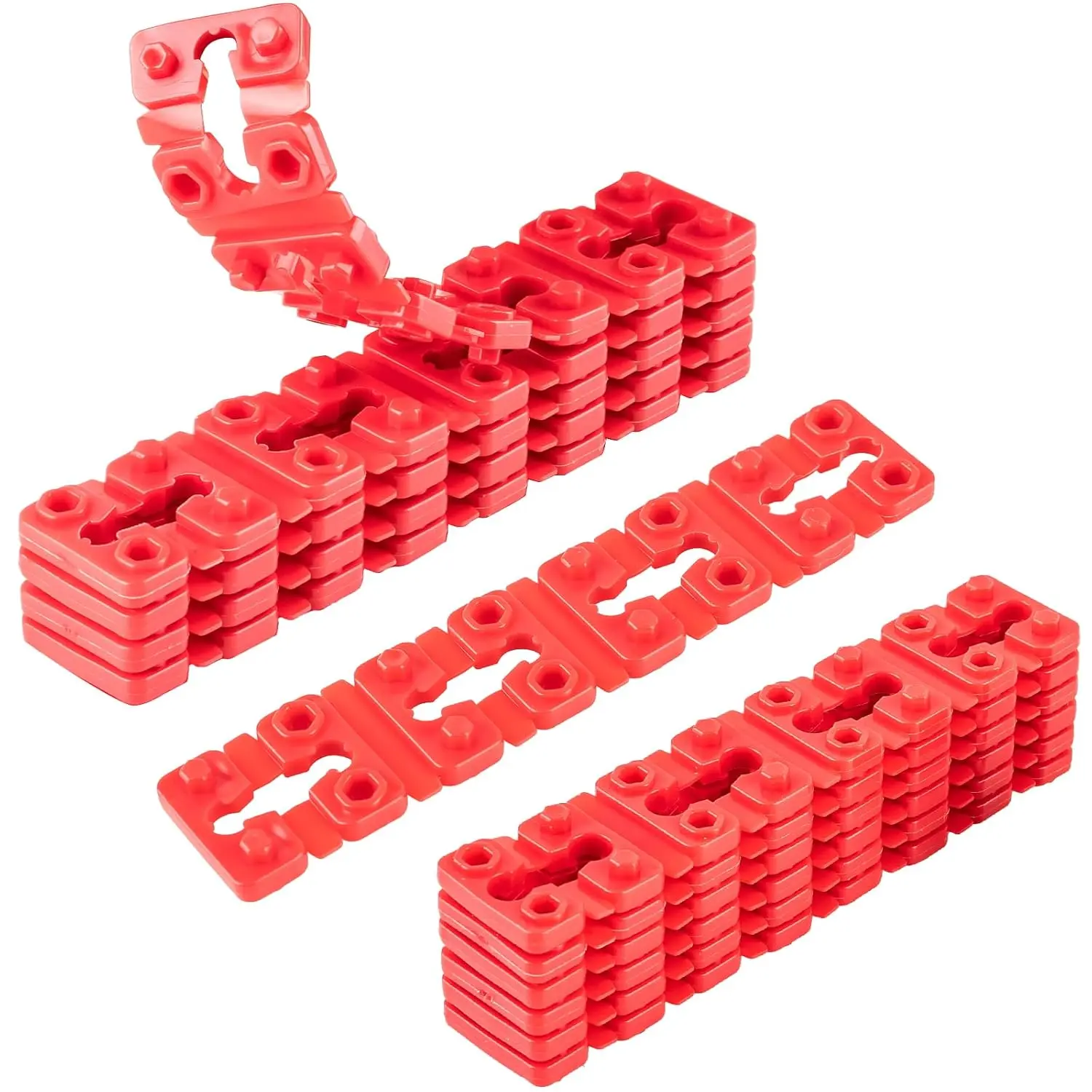 48 PCS Outlet Spacers for Electrical Box, Non-Conductive Receptacle Spacers for Fixing Loose or Recessed Outlets, Stackable Plastic Socket Shims for Switch Alignment and Leveling (12 Strips)