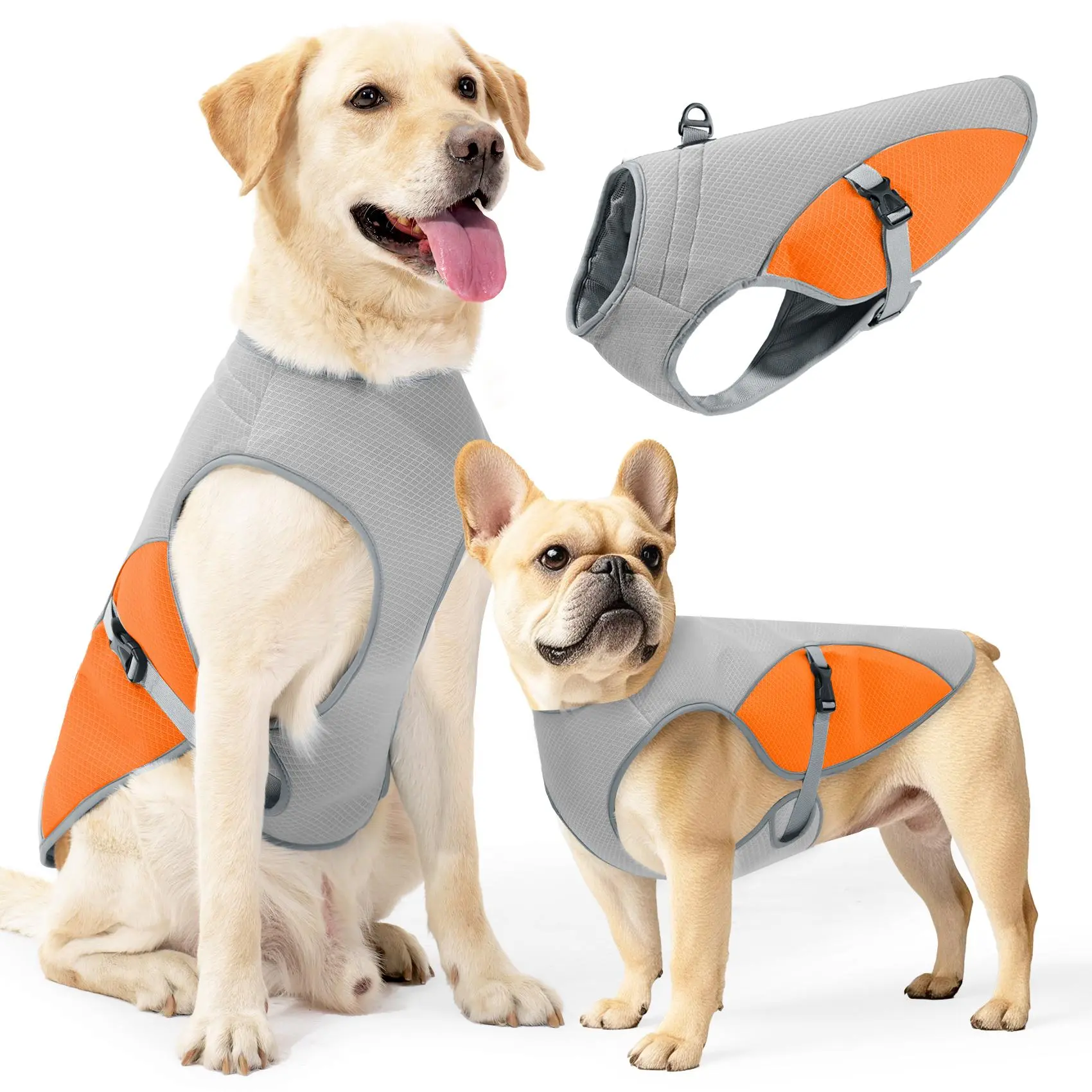 Breathable Cool Dog Shirt, Lightweight Universal Fit Dog Cooling Jacket with Chest Strap D-ring, Convenient Reflective Safety Pet Vest with Visibility, Pet Supplies for Outdoor Walking