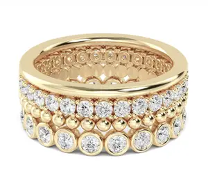 Lumeniri Lab Grown Diamonds The Chloe Mix & Match Stack Ring 14K Yellow Gold (1.61ctw)