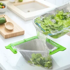 50-Pack Stainless Steel Triangular Hanging Sink Filter Bags - Kitchen Drain Strainer for Food Waste Capture, Anti-Clogging & Odor Prevention, Reusable Mesh Net, Kitchen Accessories