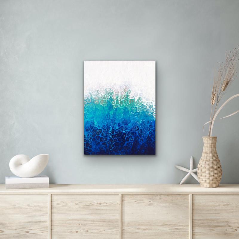 High Tide 18x24x1.5 Canvas Abstract Artwork Inspired by Nature's Patterns in Acrylic Paint for Room Decoration and Wall Ornaments Universe Artistic Photo Print