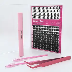 Lash Clusters Kit 100D Manga Eyelash Clusters, DIY Spikes 13-19mm, Spiky Volume Cluster, Wispy Individual Lash Extensions, Fake Eyelashes Kit