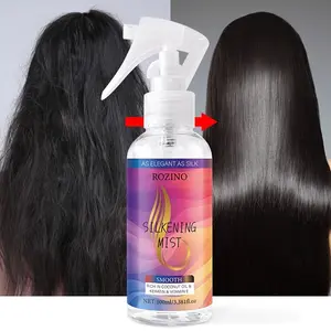 ROZINO Silkening Hair Mist 100ml Coconut Oil Keratin Vitamin E Lightweight Fast Absorb Silk Like Elegance Moisturize Smooth Reduce Tangles Long Lasting Shine All Day Care Rich Lather Wrap Every Strand