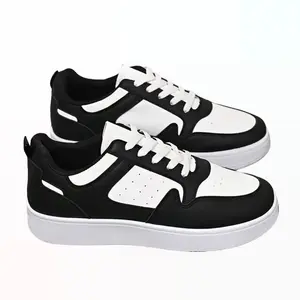 New Breathable Edition Round Toe Thick Sole Casual Sneakers with PVC Rubber Fabric Soles & Laces for Spring Summer Fall Athletic Boy Trainers