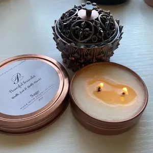 Pure sage burner + Organic pure sage candle 2 oz